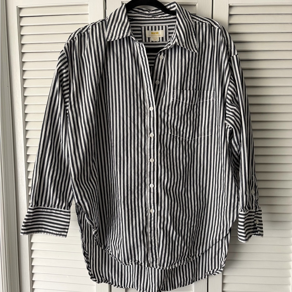 Anthropologie Maeve Striped Button-Down Shirt
